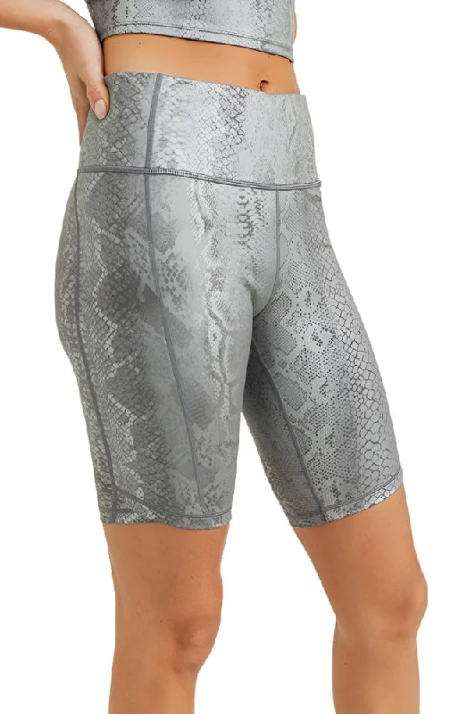 Last Chance Mono B Silver Snake Bermuda Shorts APH2823