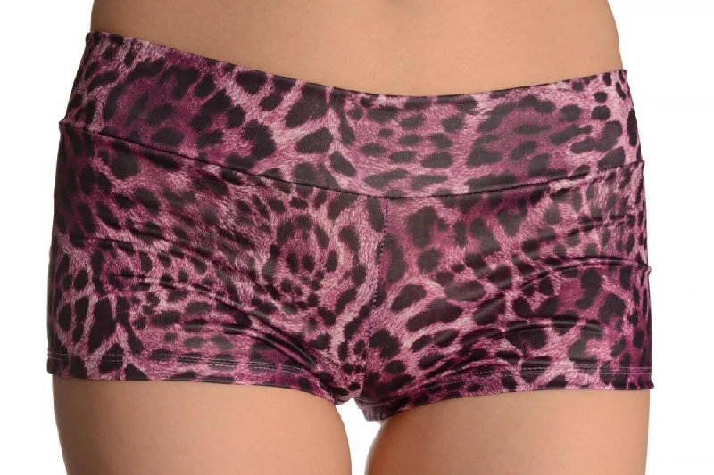 Pink Leopard Shorts