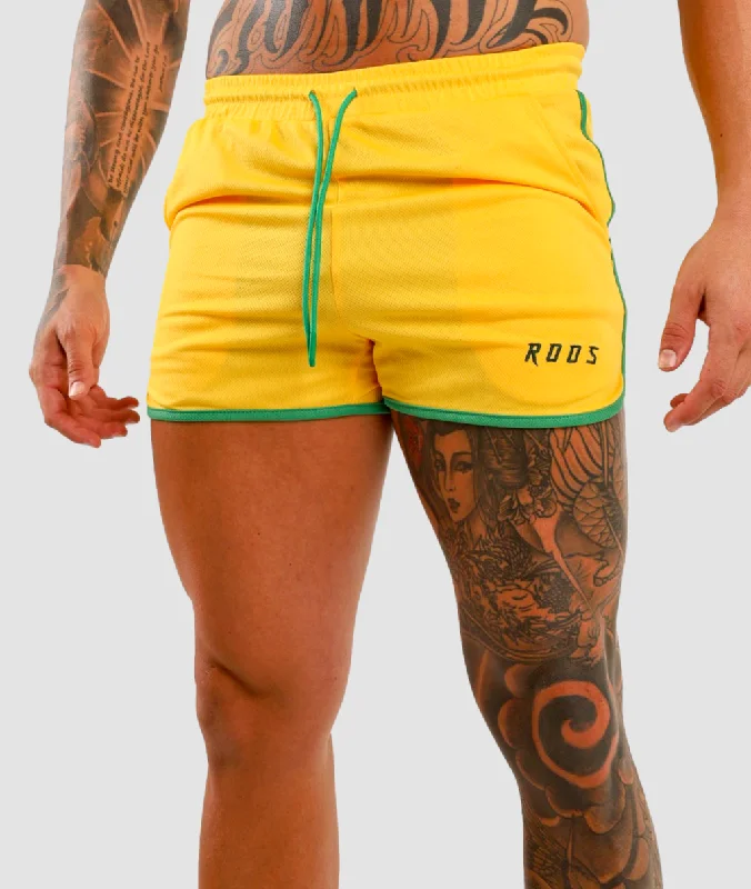 Retro Shorts - Gold & Green