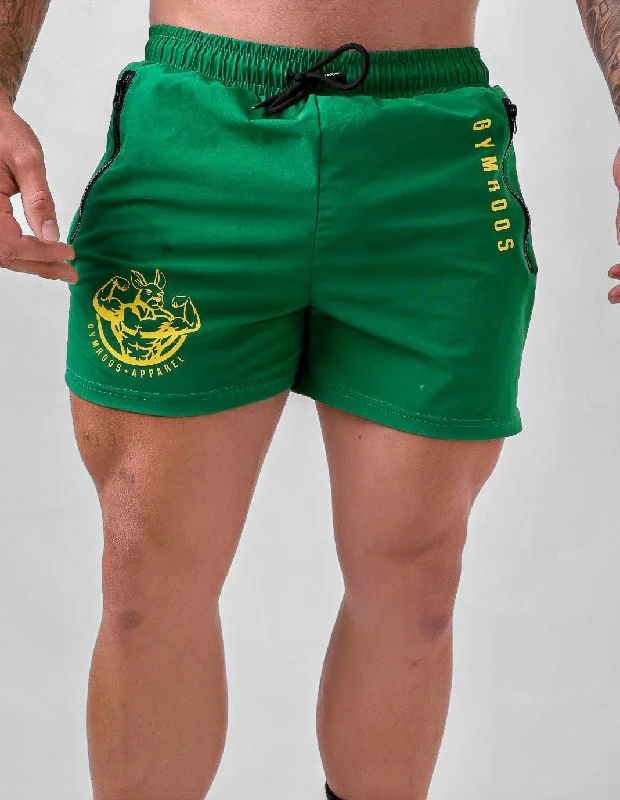 Roo Shorts - Green & Gold