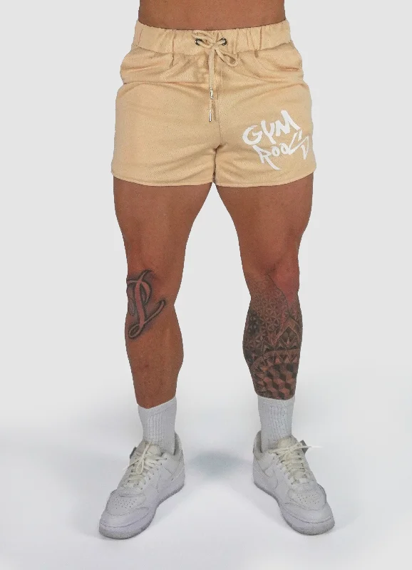 Script Shorts - Tan