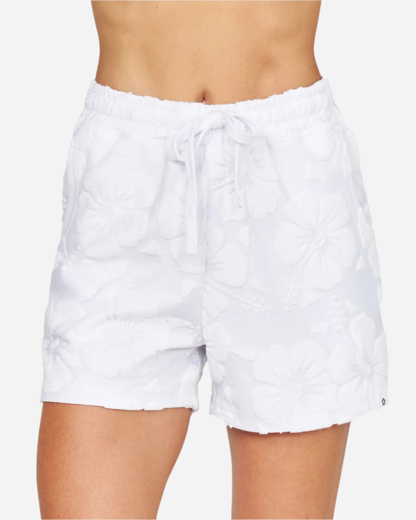 Womens - Terry Short - Weekender Short - Hibiscus White