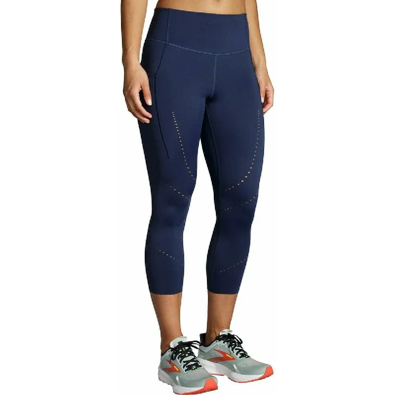 Brooks Method 3/4 Capri Womens Running Tights - Navy