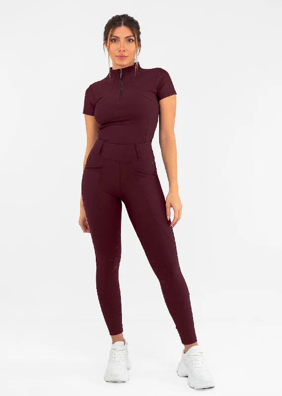 Pro Riding Leggings (Burgundy)