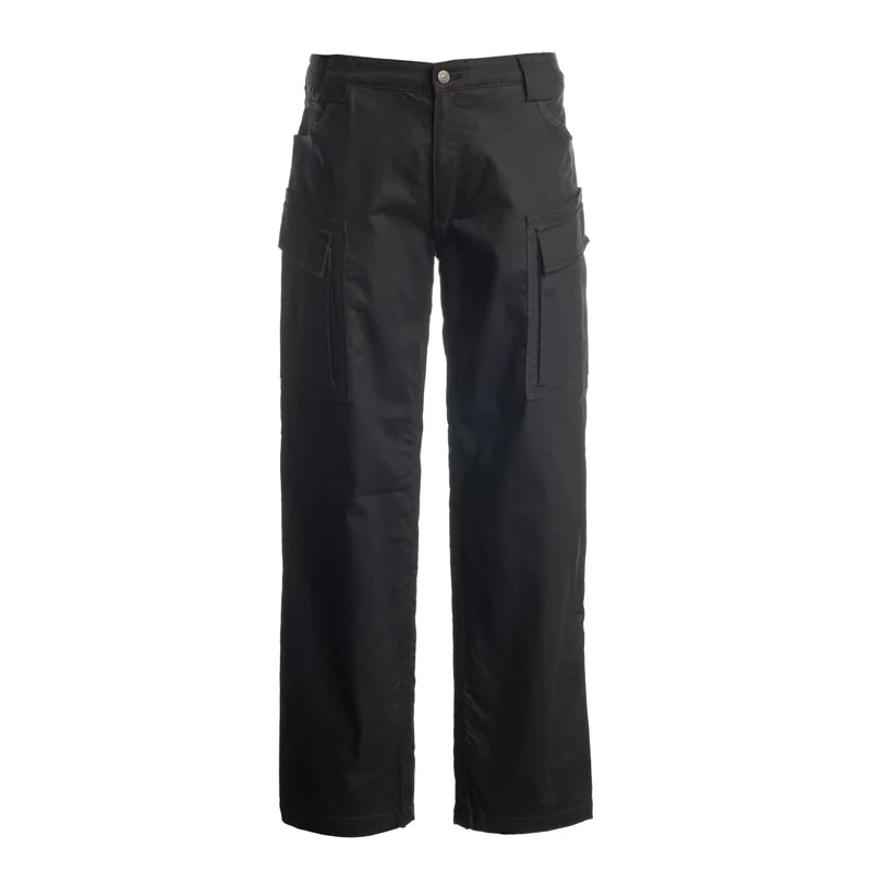 Relaxed Fit Fleece Lined Flex Twill Cargo Pants - WP06BLK