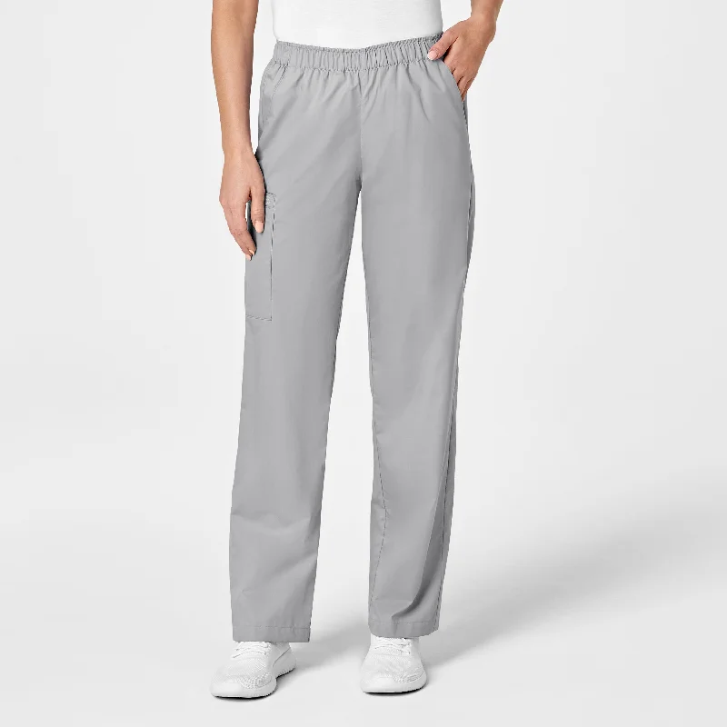 WonderWORK Women's Pull-On Cargo Scrub Pant - Grey